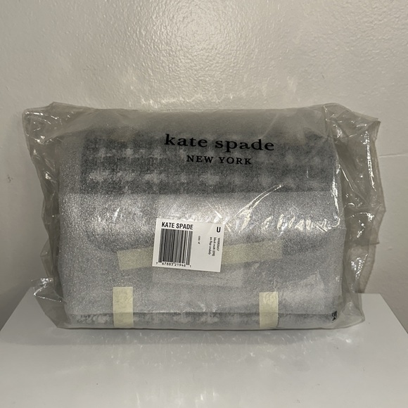 KATE SPADE-Chanel look tweed Blk & Wht Natalia Flap Crossbody Shoulder Bag NWT - Picture 8 of 16